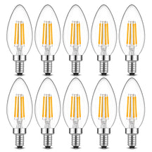 BRIMAX 4W E12 Candelabra LED Bulbs Dimmable 40W Equivalent 2700K Warm Light  C35 B11 Filament Design for Chandeliers, Fans & Wall Fixtures
