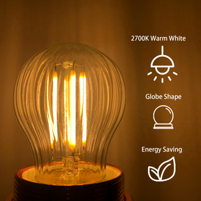 BRIMAX 230V Wrinkle Clear Glass 4W G45 E27 LED Bulb 2700K (4Pack)