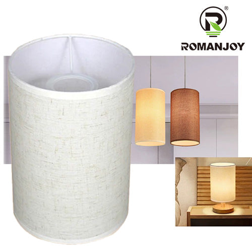 Romanjoy Cylindrical Linen Fabric Lamp Casing (1 Pack)