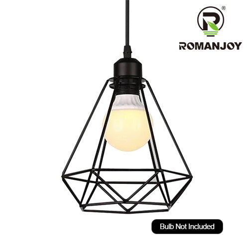 Romanjoy Industrial Style Iron Lighting Fixture, Bulb Not Included (1 Pack)