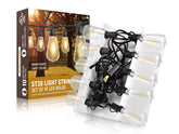 BRIMAX 120V plástico transparente 10FT 10W ST38 luces LED de cadena 2700K (1 paquete) 