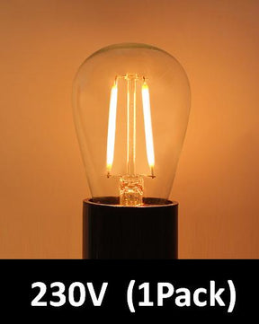 BRIMAX Clear Glass 2W S14 E26 E27 LED Bulb 2200K 2700K (1Pack)