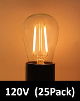 BRIMAX Clear Glass AC120V AC230V 2W S14 E26 E27 LED Bulb 2200K 2700K (25Pack)